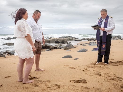 Wedding ceremony by Dr. Gerrit Rademeyer in Breyten