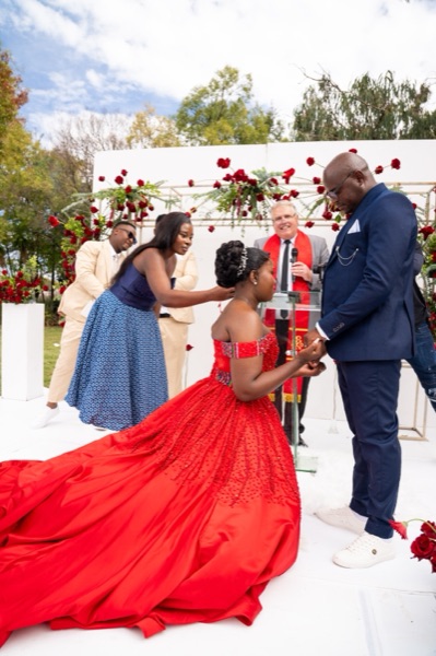 Wedding ceremony by Dr. Gerrit Rademeyer in Breyten